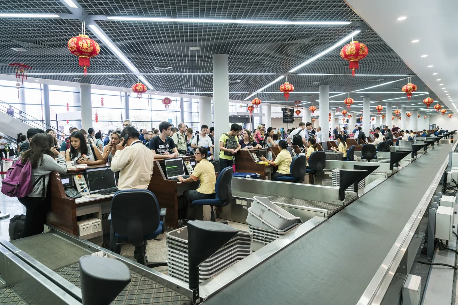 The check-in hall